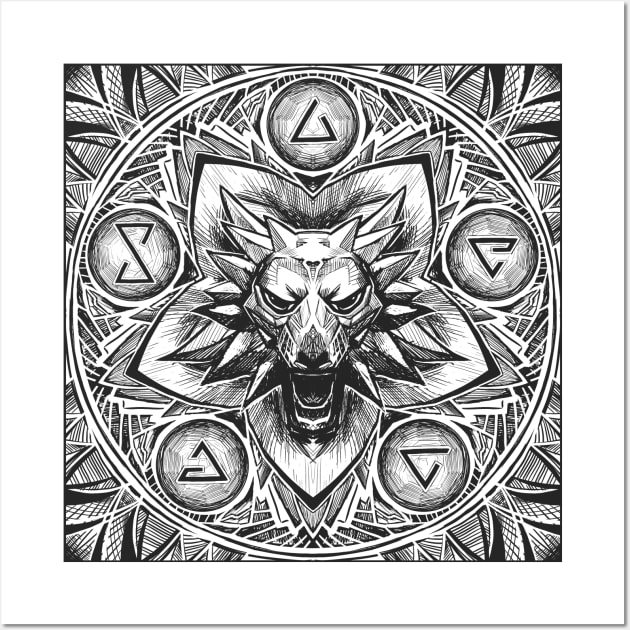 Signs of the Wolf (Square) Wall Art by njonestees